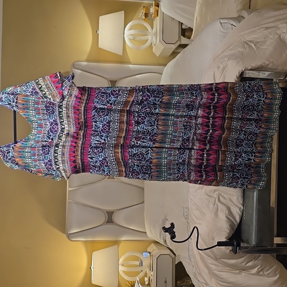 Chris McLaughlin Vibrant Multicolor Maxi Dress - Picture 5 of 15
